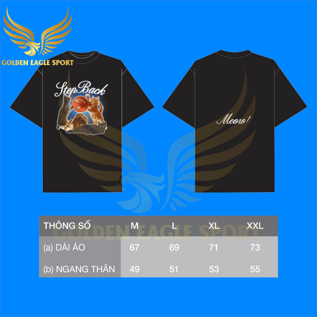 Áo phông bóng rổ Stepback Meow x Allstar