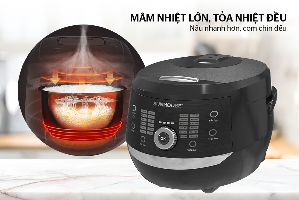 Nồi cơm điện tử 1.8L Sunhouse SHD8911