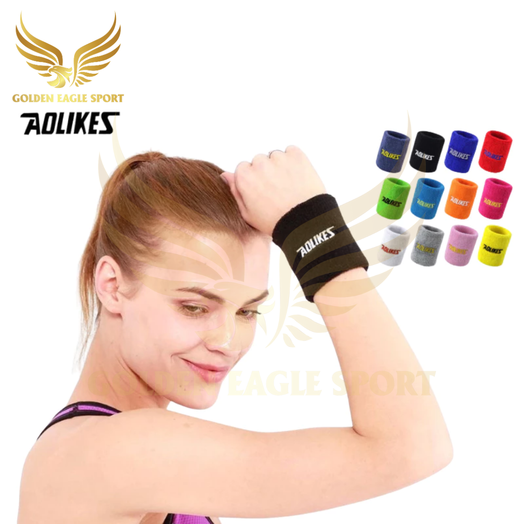 Băng Đô Đeo Cổ Tay Chặn Mồ Hôi , Chơi Thể Thao , Tập Gym , Tennis , Quần Vợt , Cầu Lông AOLIKES 0235 (giá 1 chiếc)