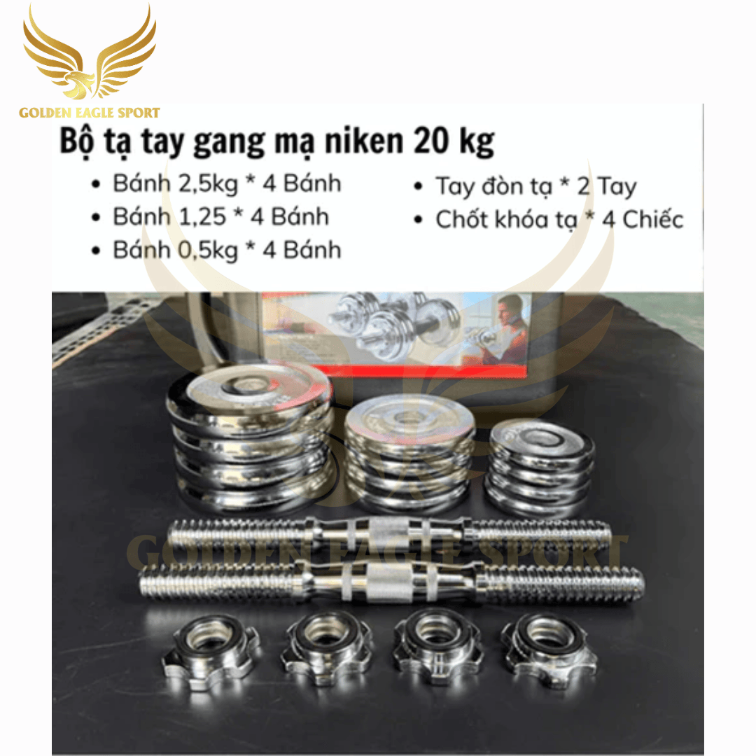 Bộ tạ tay đa năng, Tạ tập gym tại nhà điều chỉnh cân nặng kingbox