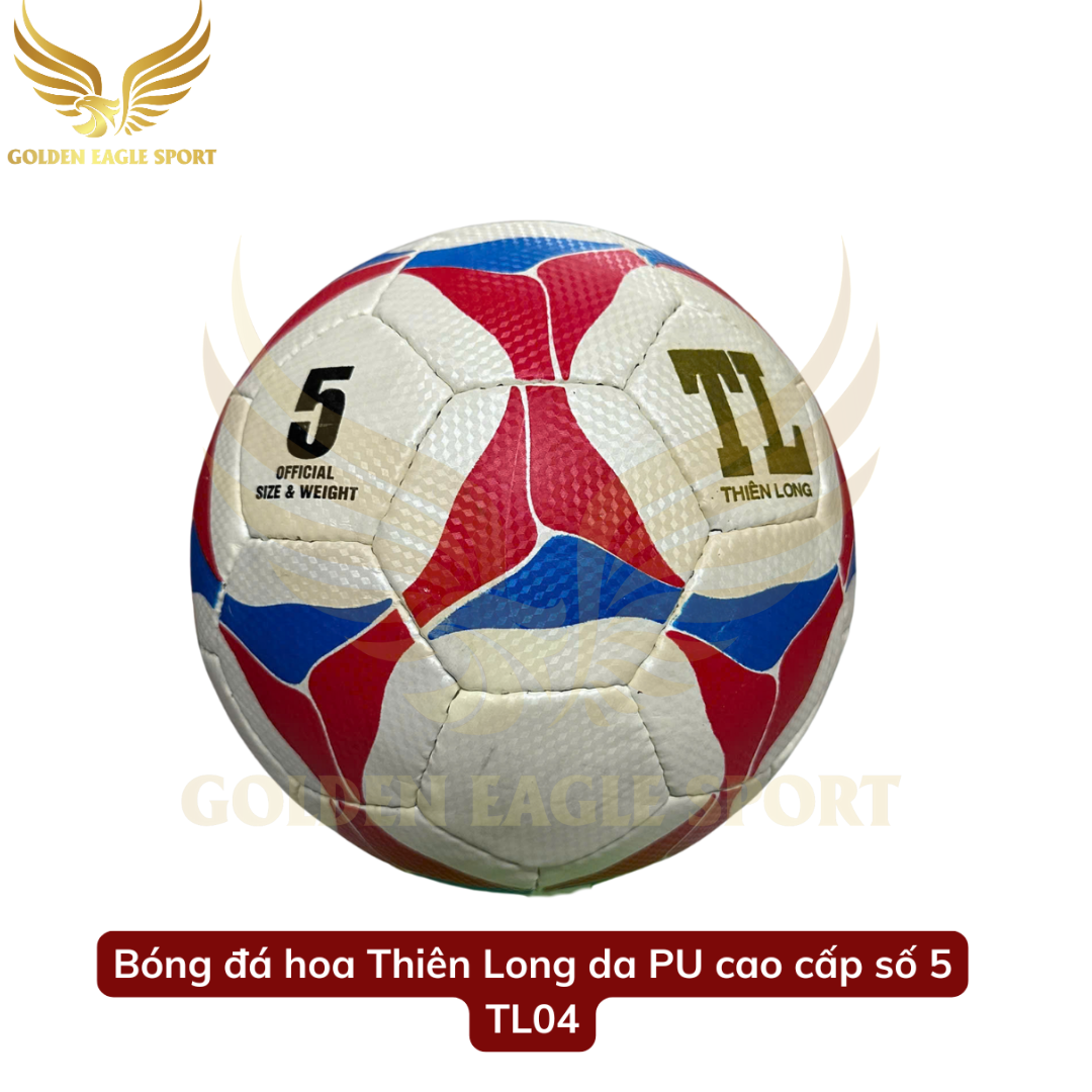 Quả bóng đá Thiên Long số 5 Hoa ( tặng kèm kim bơm và lưới đựng bóng )
