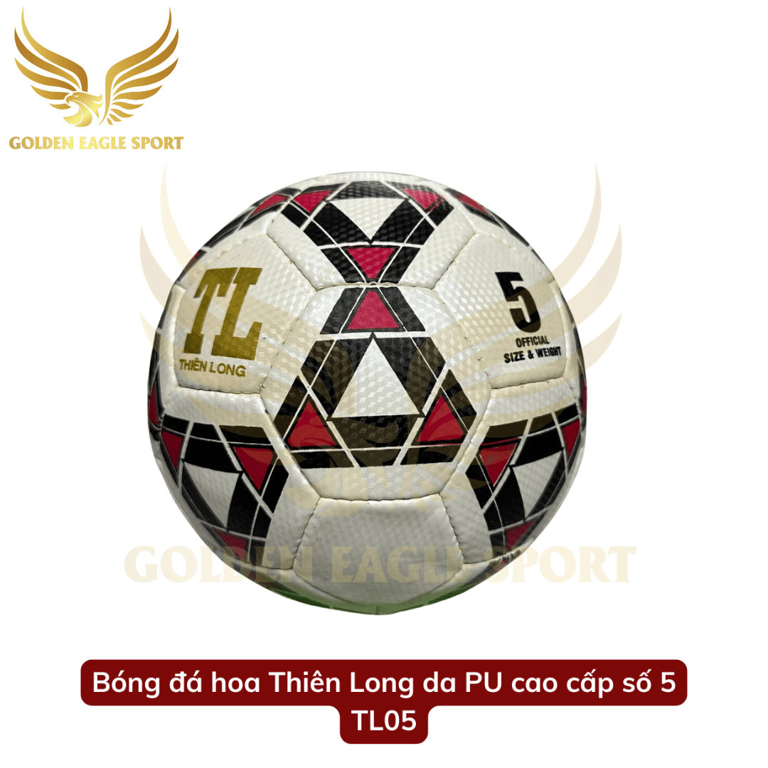 Quả bóng đá Thiên Long số 5 Hoa ( tặng kèm kim bơm và lưới đựng bóng )