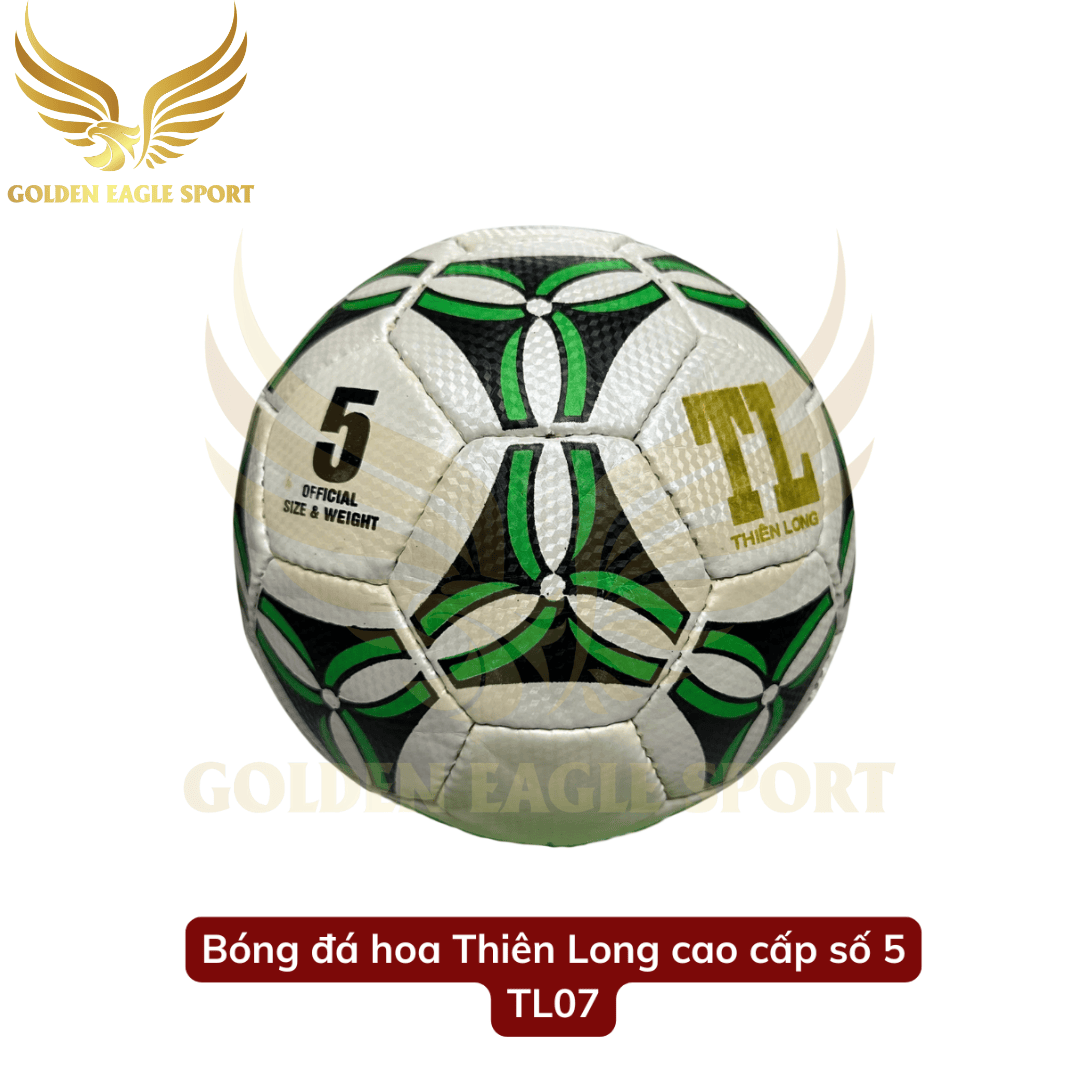 Quả bóng đá Thiên Long số 5 Hoa ( tặng kèm kim bơm và lưới đựng bóng )