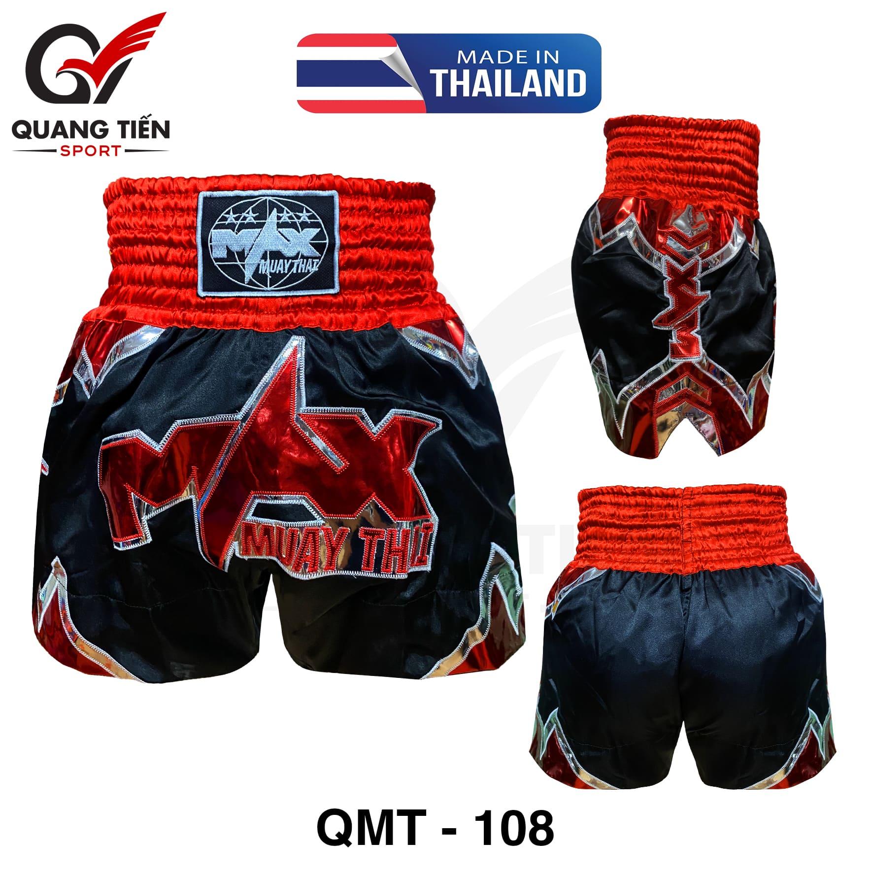 Quần Muay Thái MaxMuay - QMT 108- Hàng chính hãng sản xuất tại thái