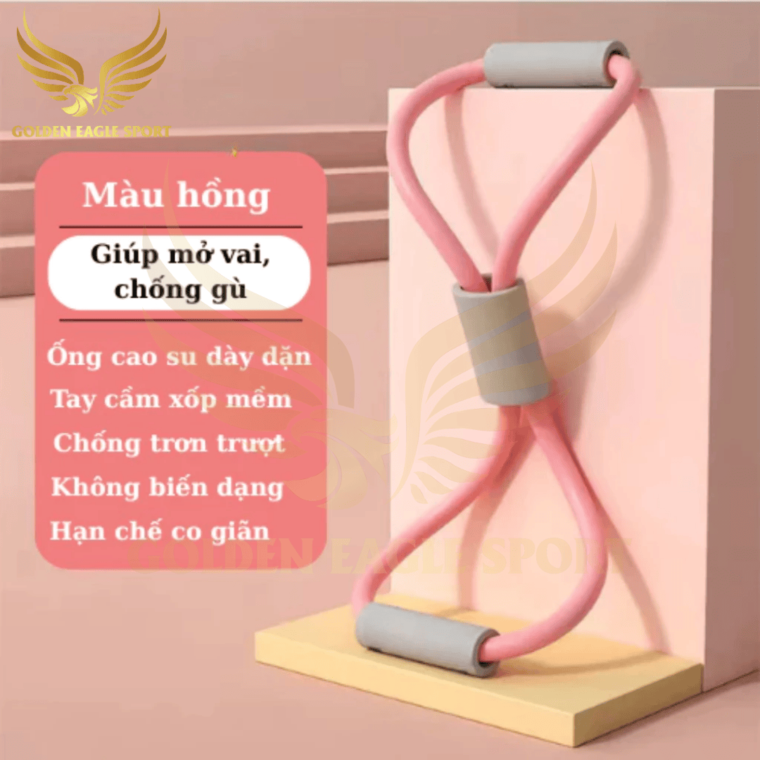 Dây Tập Kháng Lực Số 8 KB-110 Tập Gym Đa Năng, Dây Kháng Lực Tập Yoga Chất Liệu Silicone Bền Bỉ