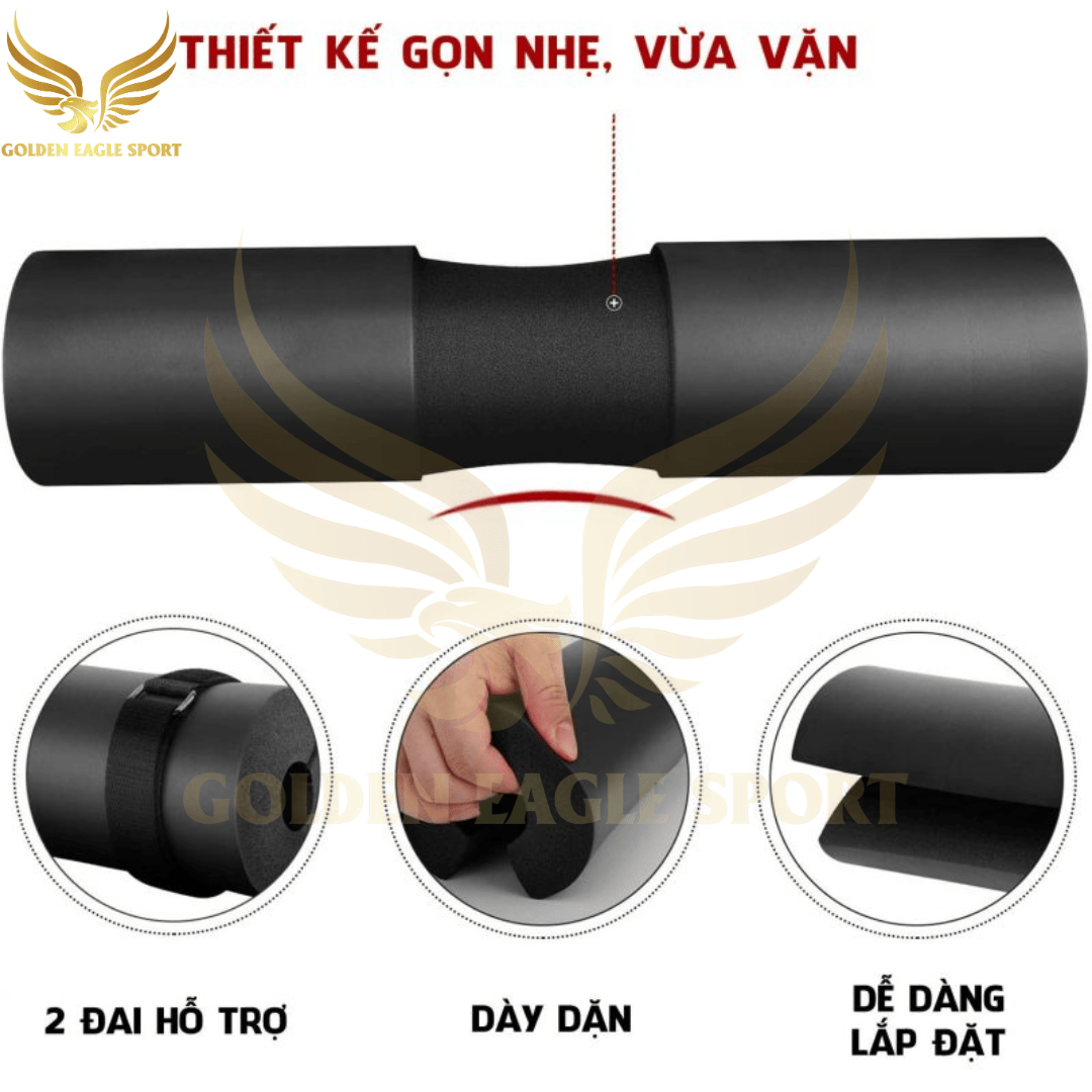 Đệm Mút Xốp Lót Thanh Đòn Tạ Hỗ Trợ Tập Gym , Squat , Hip Trust , Gánh Tạ