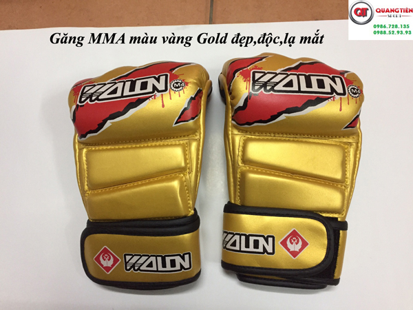 Găng tay MMA Wolon màu vàng Gold