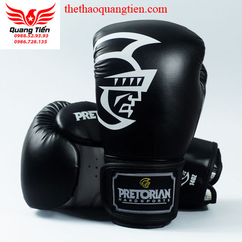Găng tay boxing võ thuật Pretorian đen chính hãng