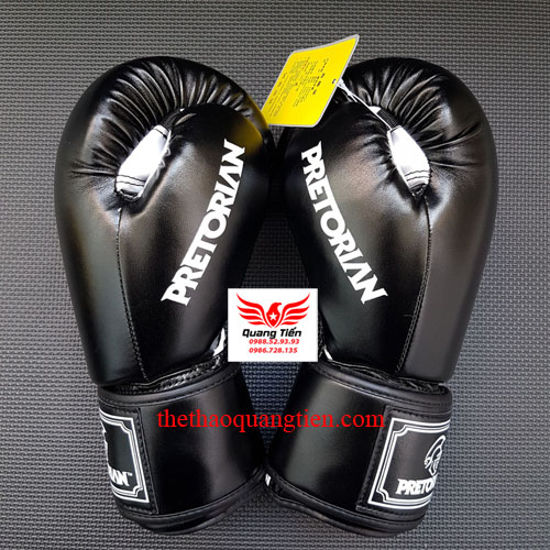 Găng tay boxing võ thuật Pretorian đen chính hãng