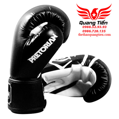 Găng tay boxing võ thuật Pretorian đen chính hãng
