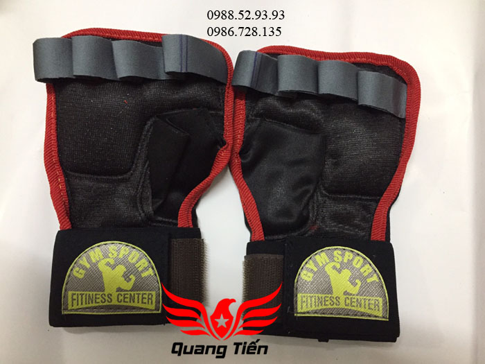 Găng tay tập tạ gym sport 2 vòng cổ tay QT22