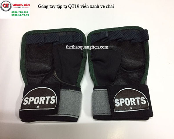 Găng tay tập tạ sport QT19 hai vòng cổ tay