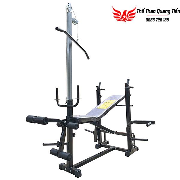 Ghế tập tạ đa năng Xuki đen có kéo xô 2021