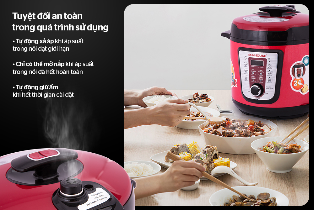 Nồi áp suất điện tử đa năng Sunhouse SHD1767