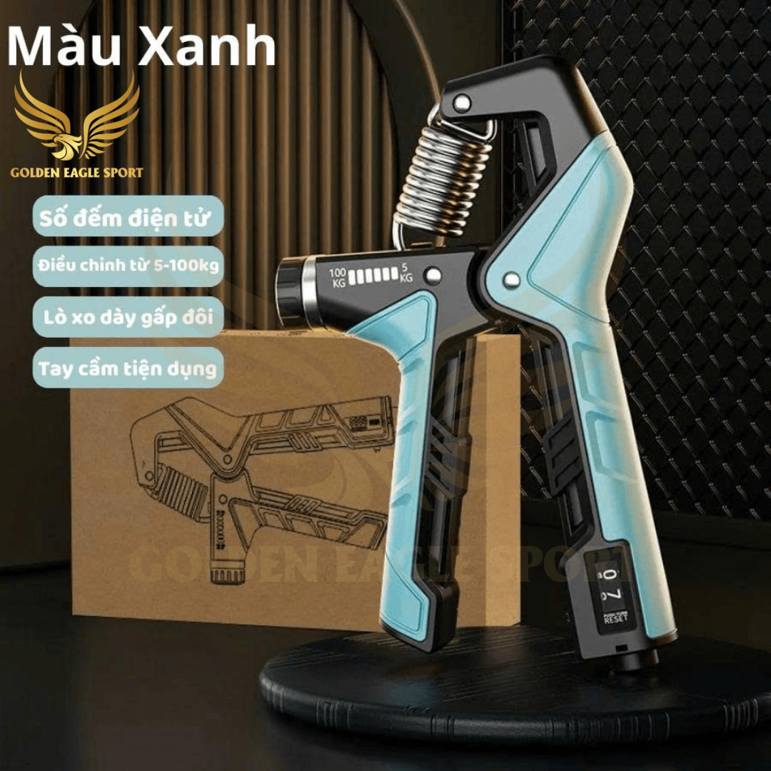 Kìm bóp tay Kingbox KB630 điều chỉnh lực kèm bộ đếm số 5-100kg