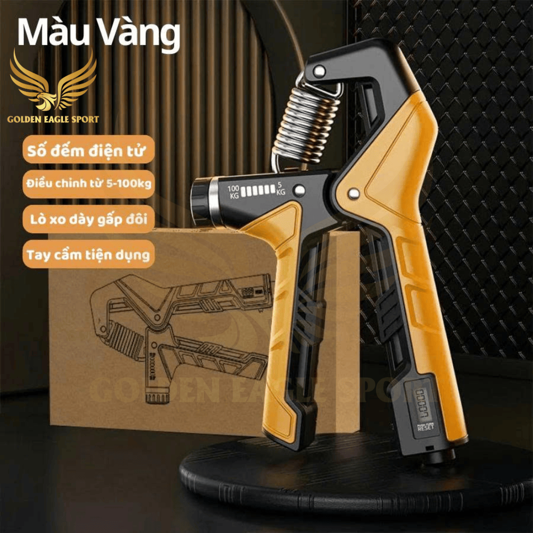 Kìm bóp tay Kingbox KB630 điều chỉnh lực kèm bộ đếm số 5-100kg