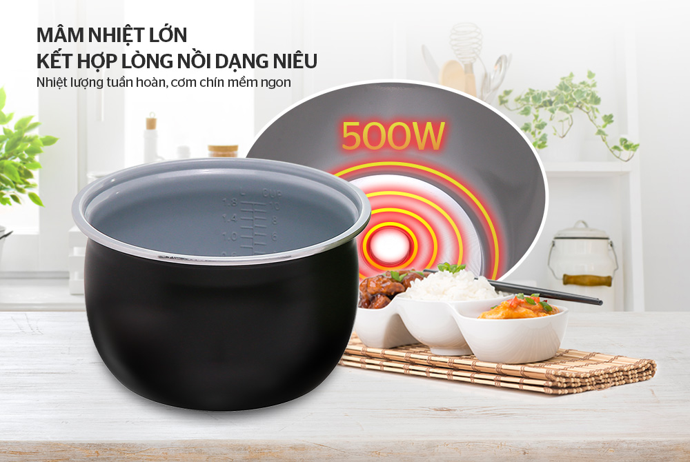 Nồi cơm điện 1.2L Sunhouse Mama SHD8265B