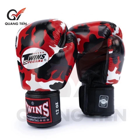 Găng Tay Boxing Twins – CAMO ĐỎ