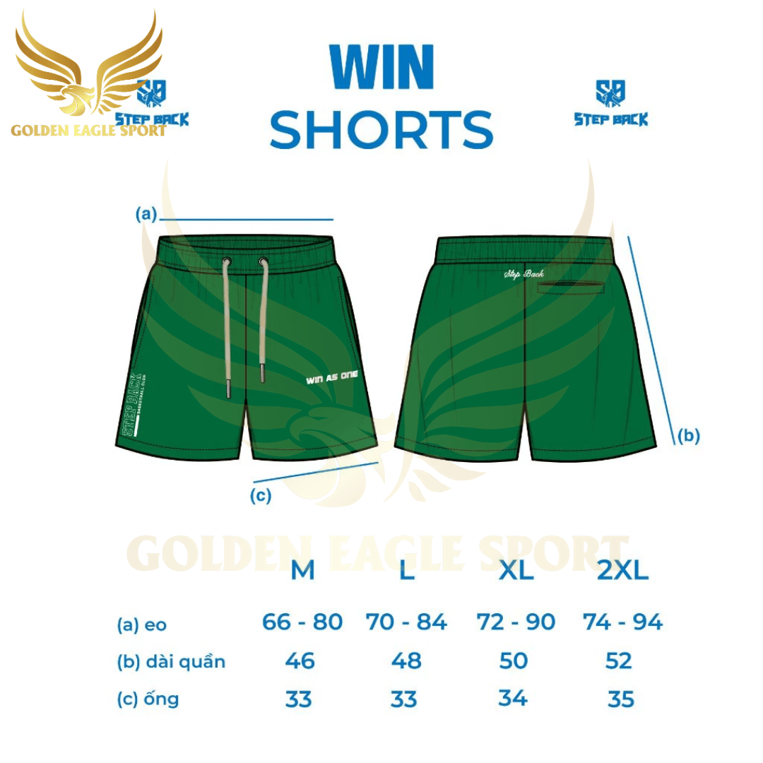 Quần Bóng Rổ Stepback Win Short In Green