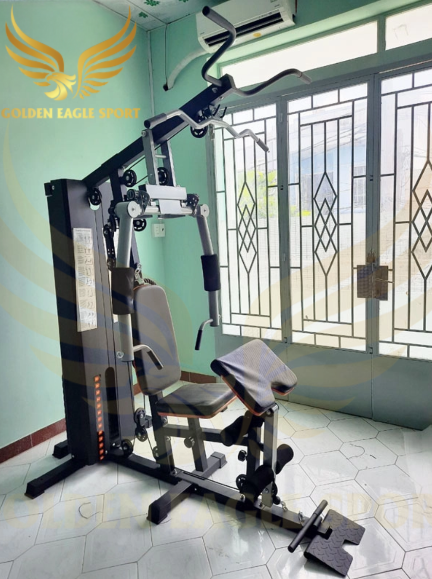 Giàn tạ đa năng HQ-708 ( tặng găng tay tập gym + thảm lót sàn và dây nhảy)