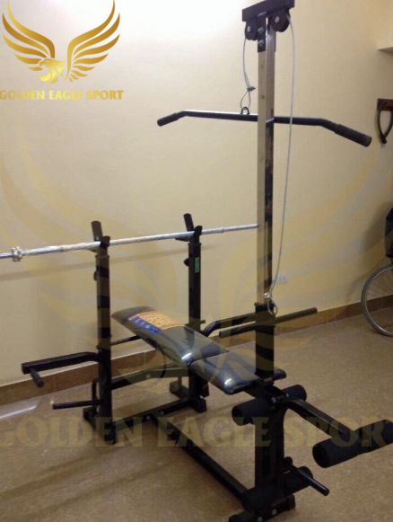 Ghế tập tạ đa năng Xuki đen có kéo xô 2021