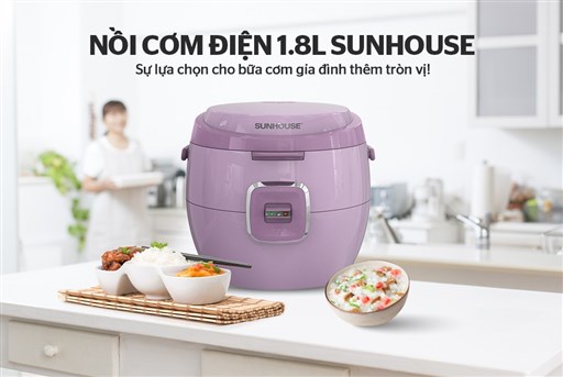 Nồi cơm điện 1.8L Sunhouse SHD8663V