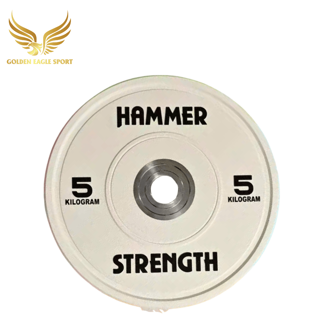 Tạ bánh cao su lõi thép nhỏ Hammer Strength cao cấp lỗ 50 nhập khẩu (giá 1 cặp)