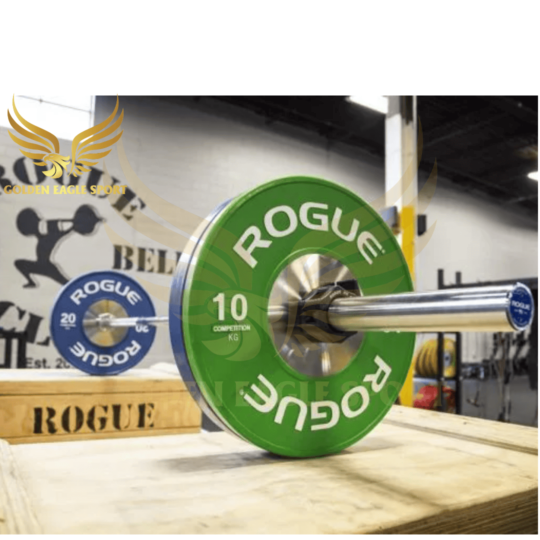 Tạ bánh cao su lõi thép nhỏ ROGUE cao cấp  nhập khẩu 20kg (màu xanh dương)