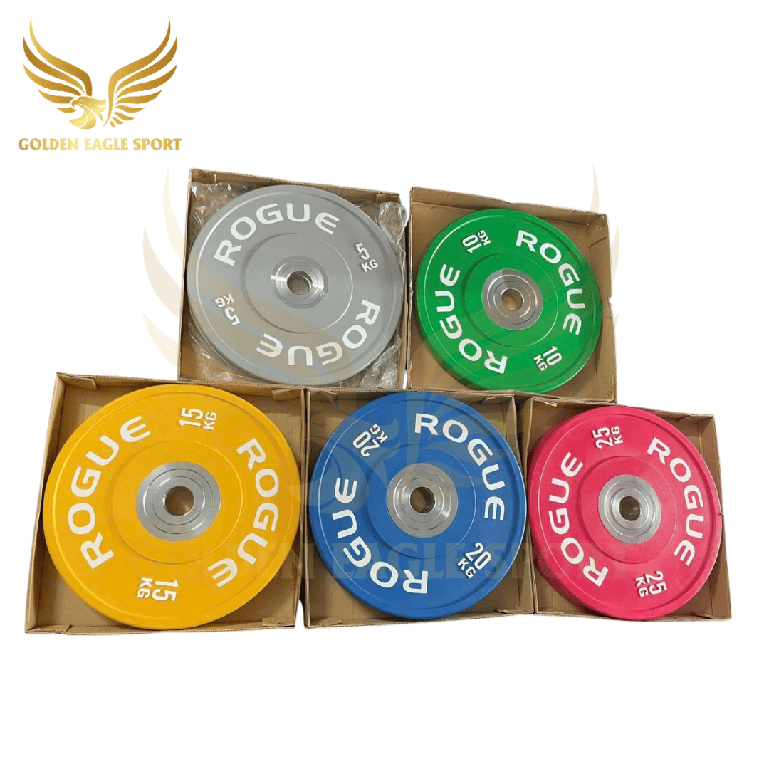 Tạ bánh cao su lõi thép nhỏ ROGUE cao cấp nhập khẩu 25kg (màu đỏ)