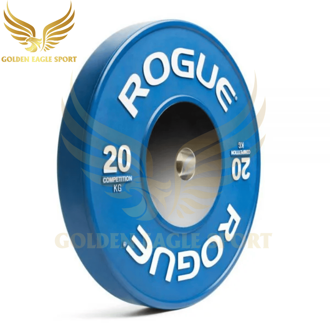 Tạ bánh cao su lõi thép nhỏ ROGUE cao cấp  nhập khẩu 20kg (màu xanh dương)