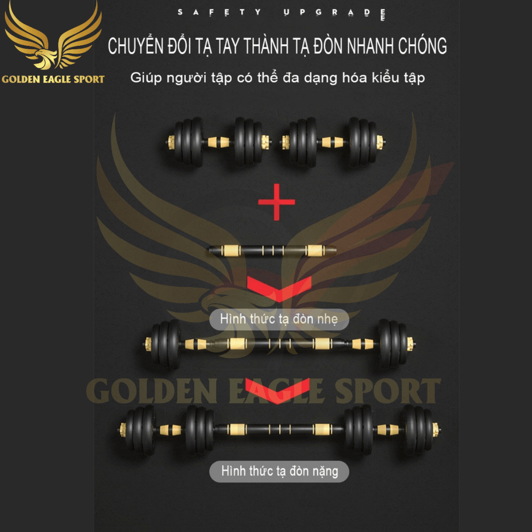 Tạ Tay + Tạ Đẩy kết hợp (2 in 1)- Loại 20-30-40KG ver2