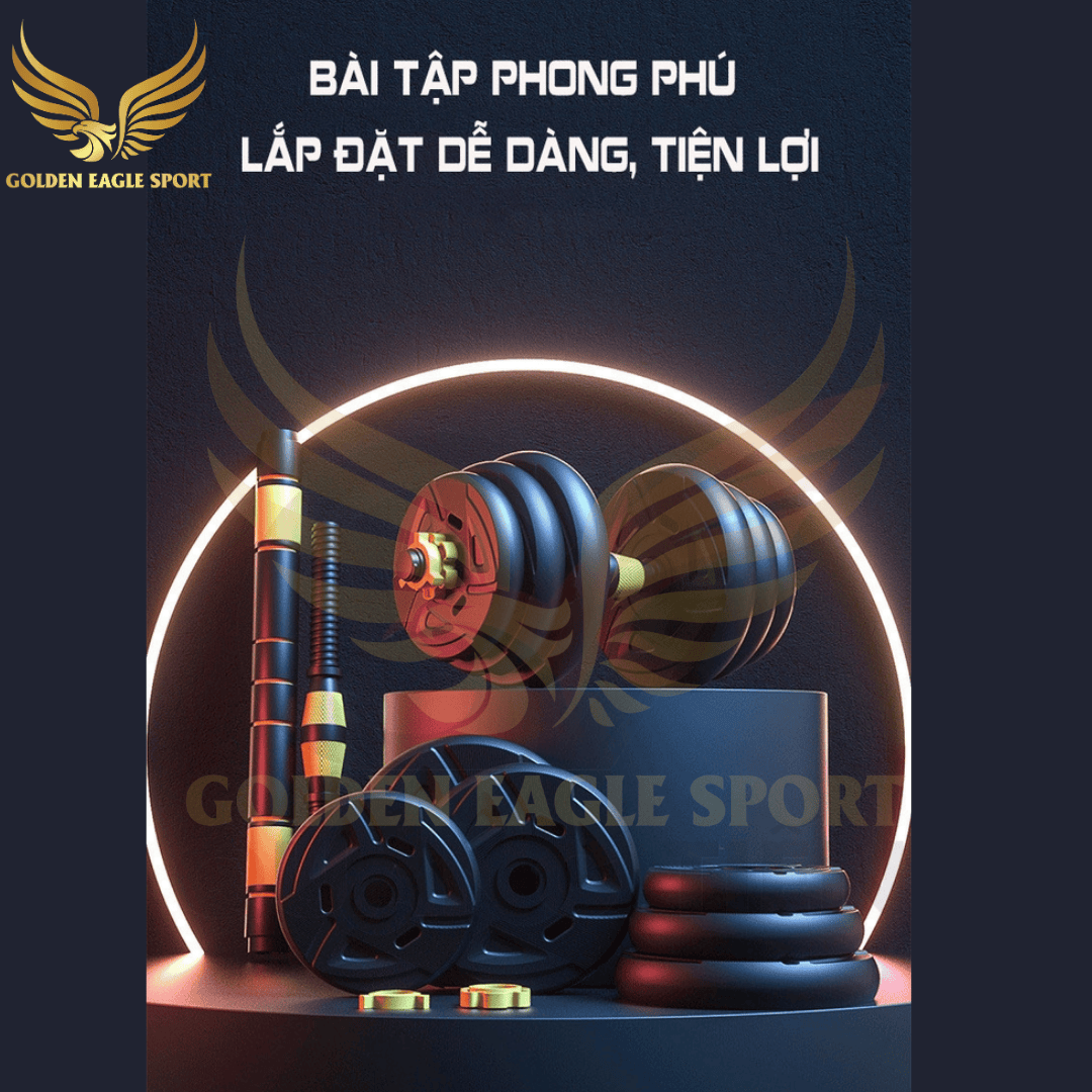 Tạ Tay + Tạ Đẩy kết hợp (2 in 1)- Loại 20-30-40KG ver2