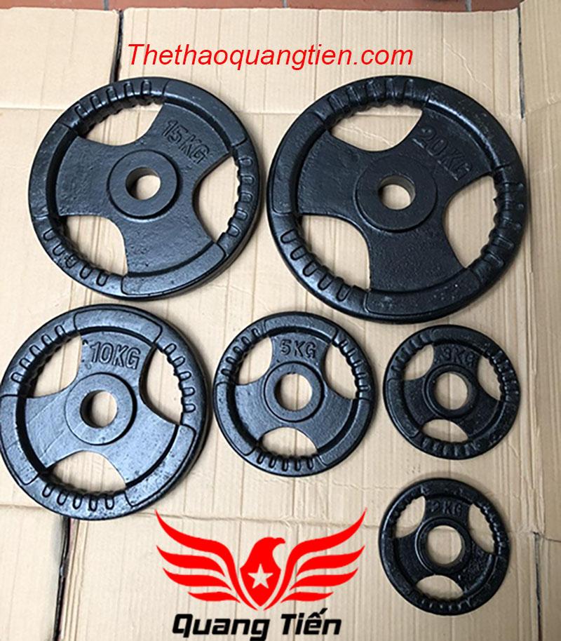Tạ bánh gang 2kg, tạ đĩa gang 2kg phi 50 lỗ to QT20