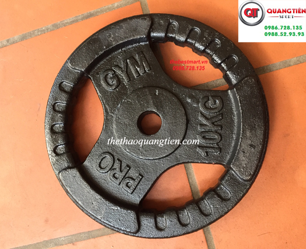 Tạ bánh đĩa gang pro 5kg 3 cánh giá rẻ QT06