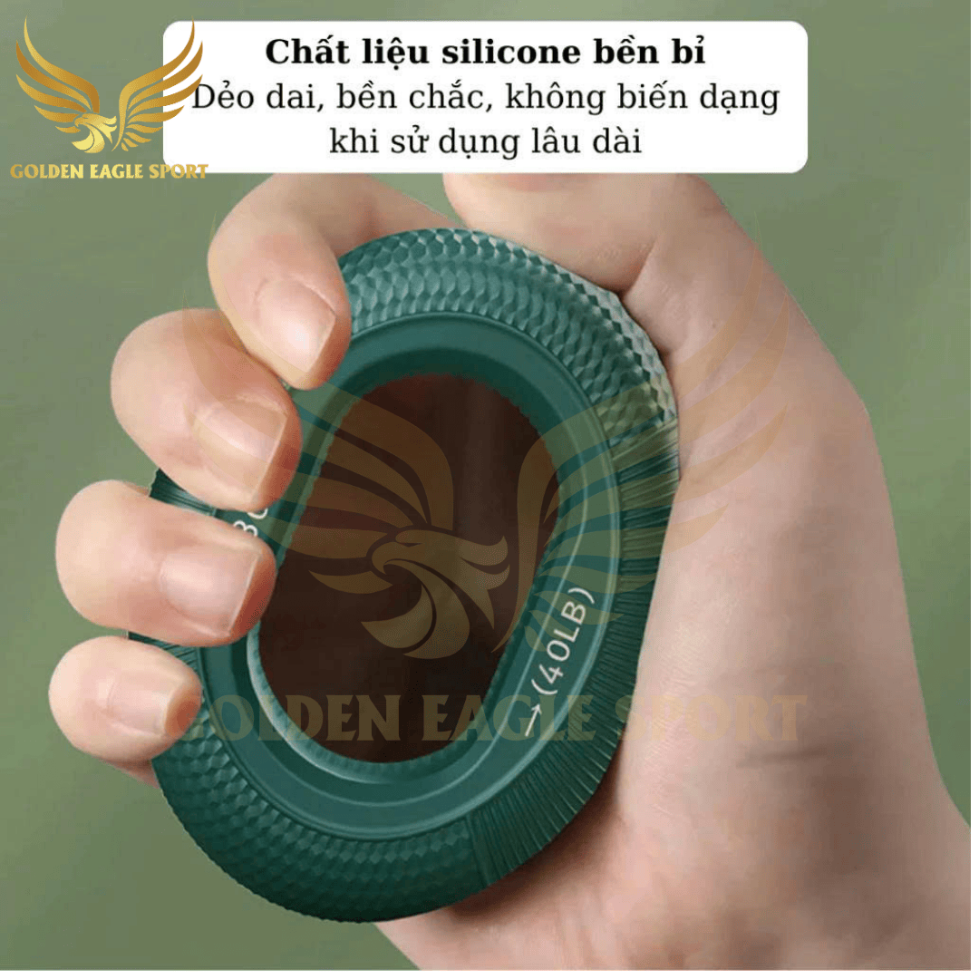 Vòng silicon tập cơ tay công thái học, cầm nắm luyện tập sức mạnh ngón tay phục hồi chức năng