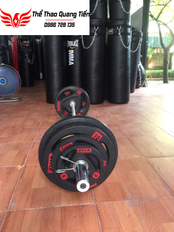 Tạ đĩa cao su Ziva 10Kg cao cấp 2021