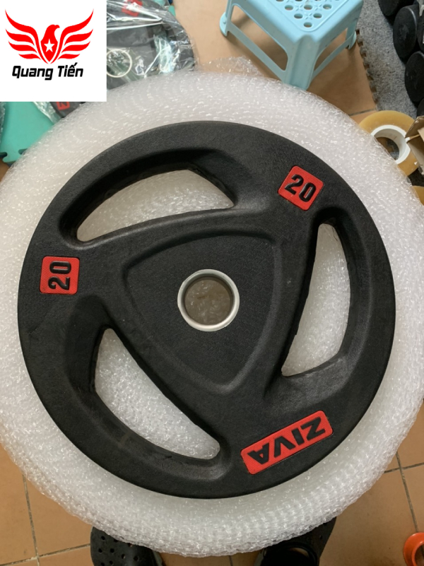 Tạ đĩa cao su Ziva 20Kg cao cấp 2021