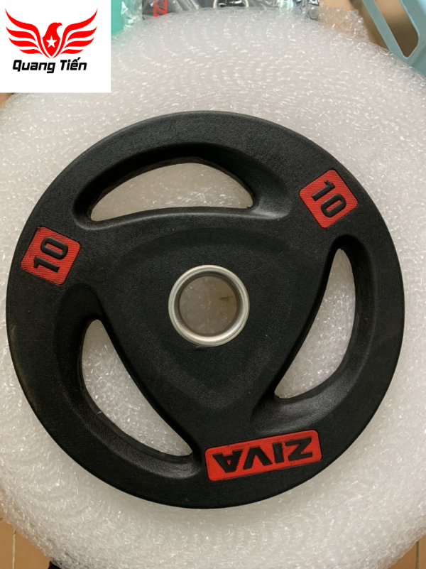 Tạ đĩa cao su Ziva 10Kg cao cấp 2021