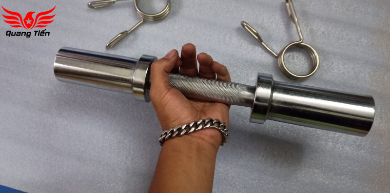 Đòn tạ 40 cm phi 50 đầu kẹp Việt Nam QT104 (giá 1 chiếc)