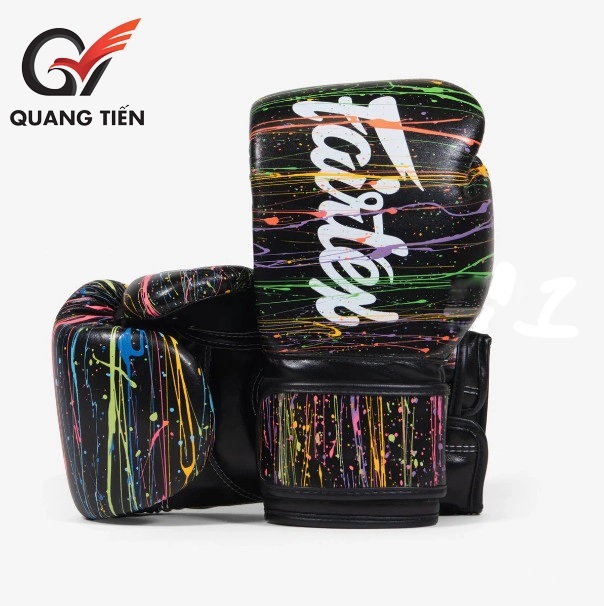 Găng Tay Boxing FAIRTEX BGV14PT MICROFIBER BLACK/SPLASH