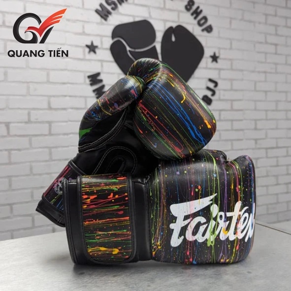 Găng Tay Boxing FAIRTEX BGV14PT MICROFIBER BLACK/SPLASH