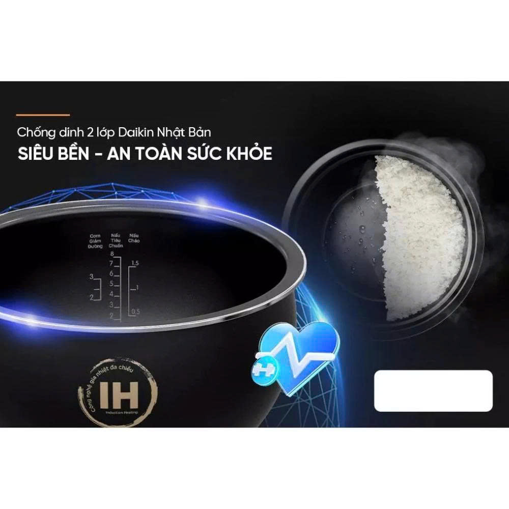 Nồi cơm điện cao tần 1.5L SUNHOUSE SHD8826