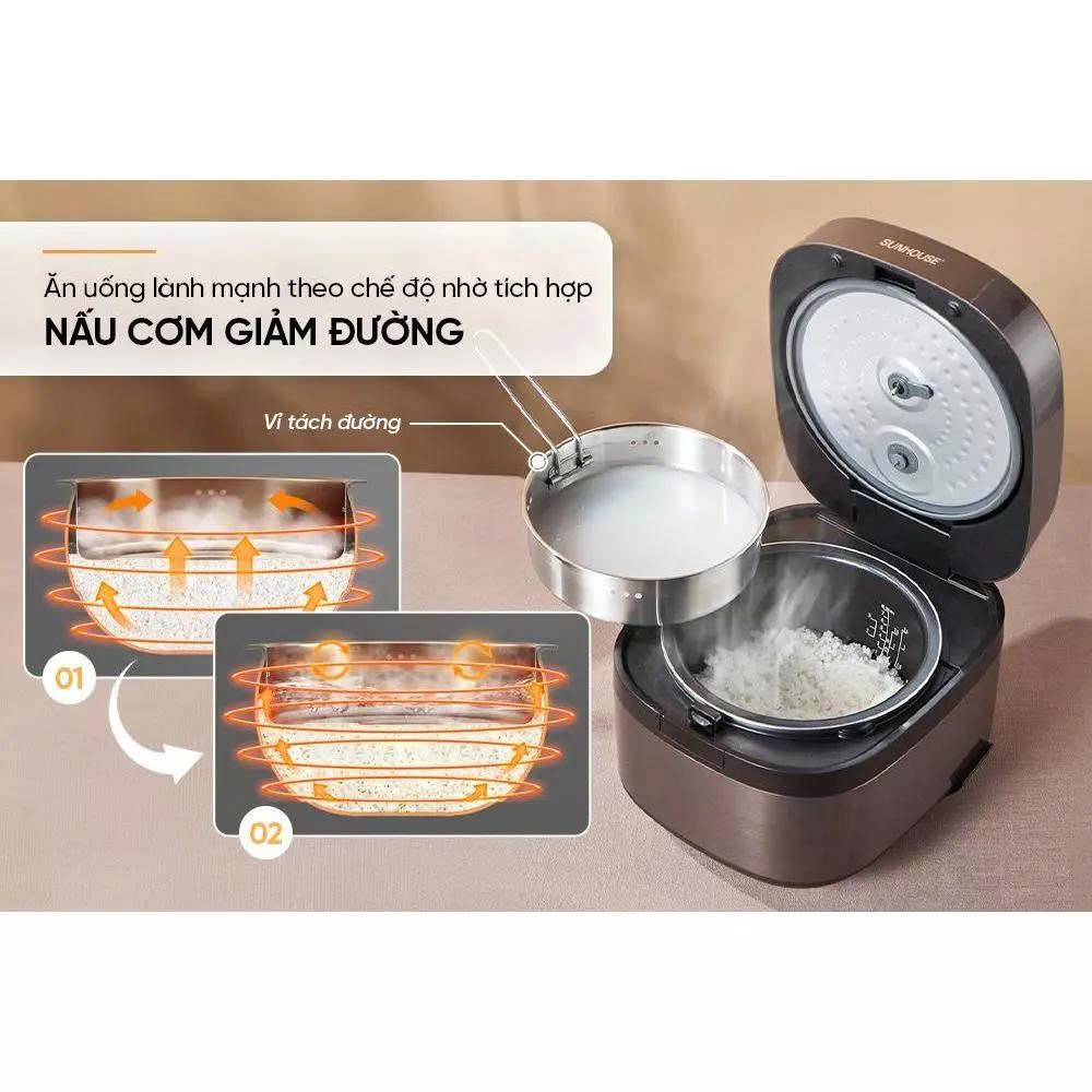 Nồi cơm điện cao tần 1.5L SUNHOUSE SHD8826