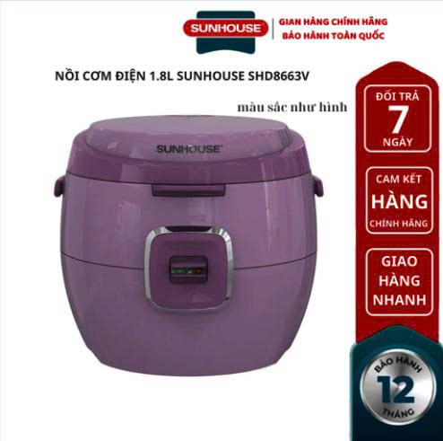 Nồi cơm điện 1.8L Sunhouse SHD8663V