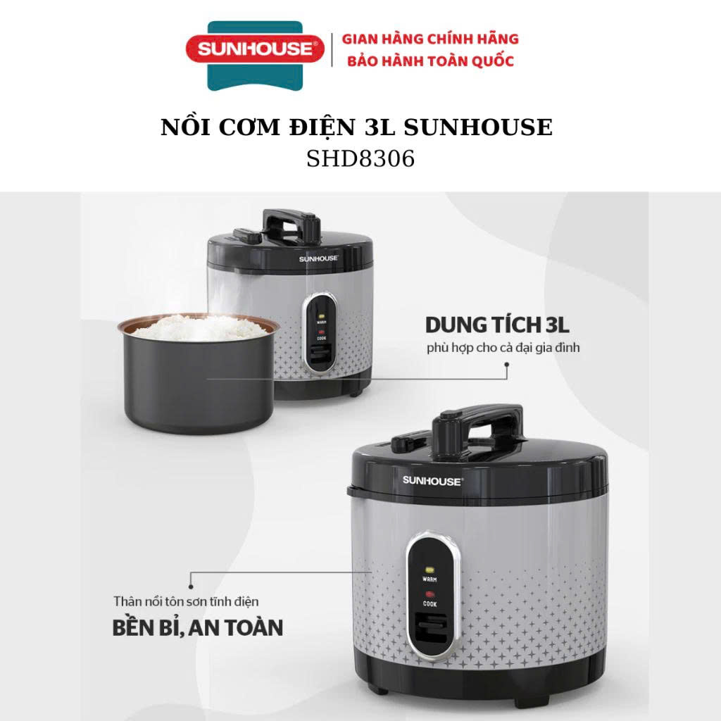 Nồi cơm điện 3L Sunhouse SHD8306