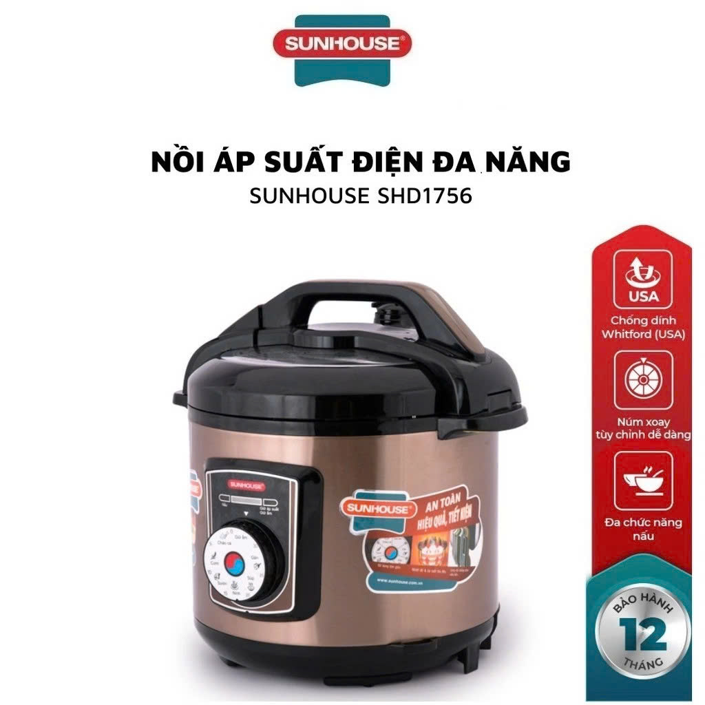 Nồi áp suất điện đa năng Sunhouse SHD1756