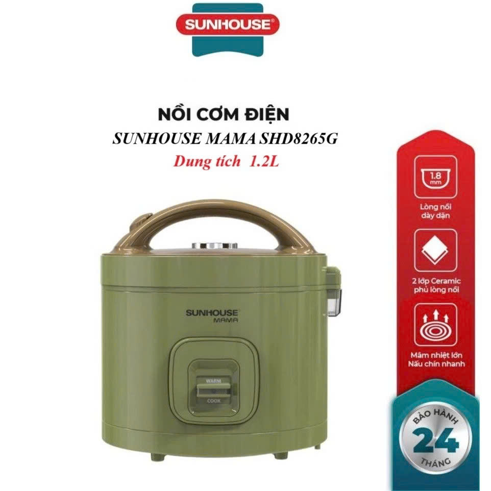 Nồi cơm điện 1.2L Sunhouse Mama SHD8265G