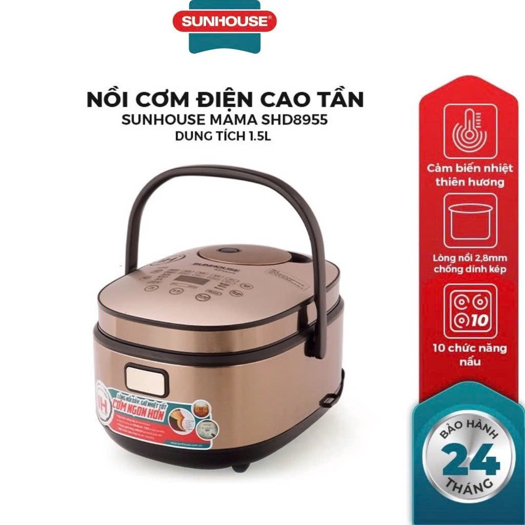Nồi cơm điện cao tần 1.5L Sunhouse Mama SHD8955