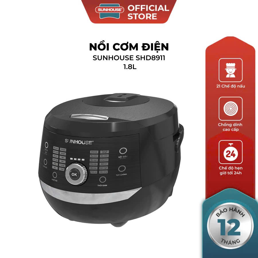 Nồi cơm điện tử 1.8L Sunhouse SHD8911