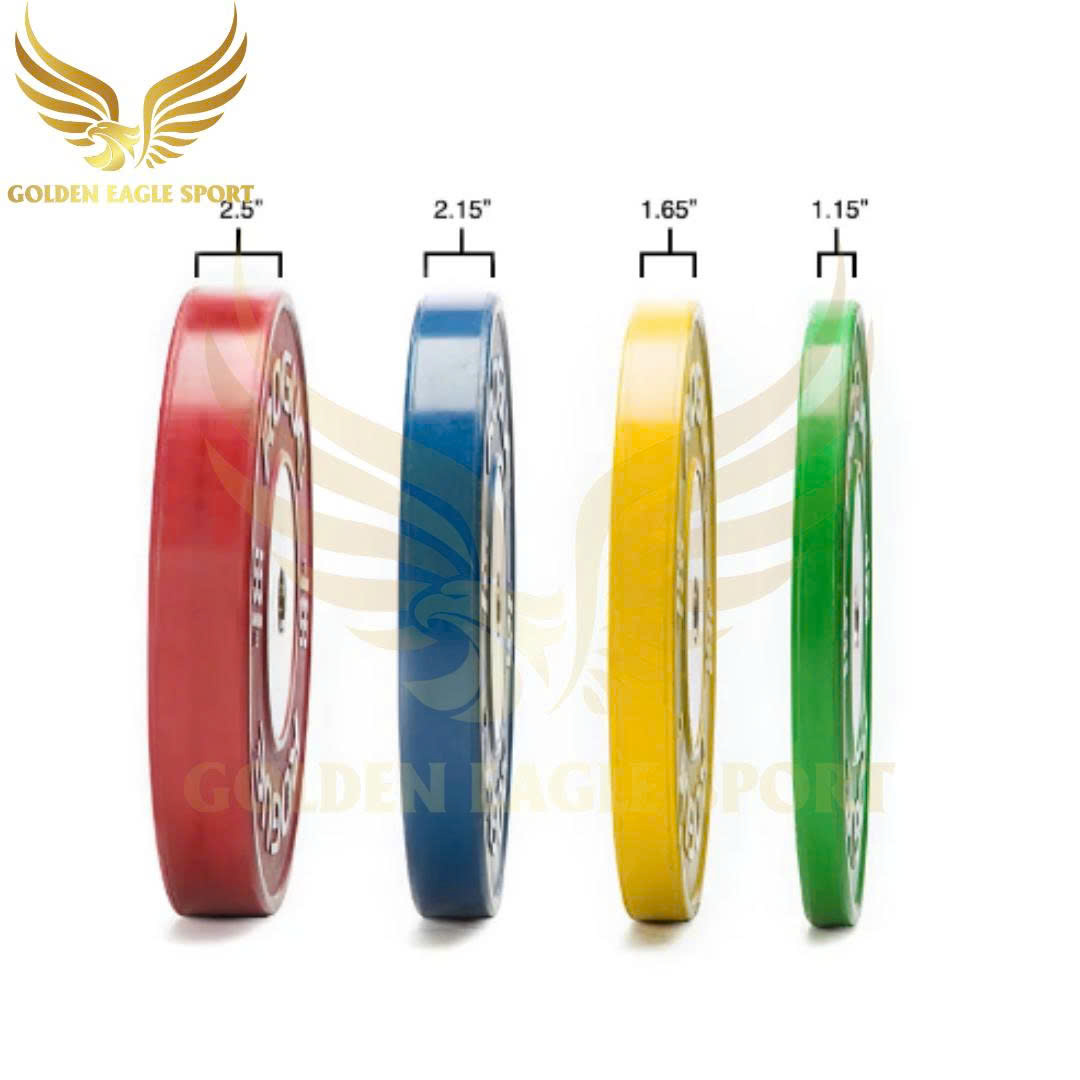 Tạ bánh cao su lõi thép to ROGUE cao cấp lỗ 50 nhập khẩu 15kg (màu vàng)